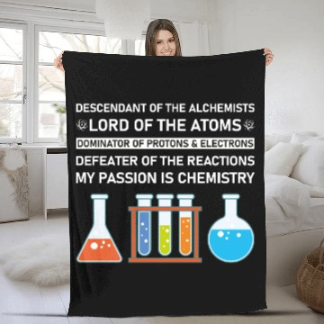 Discover Chemistry Chemist Alchemists Alchemy Chemical Fleece Blankets