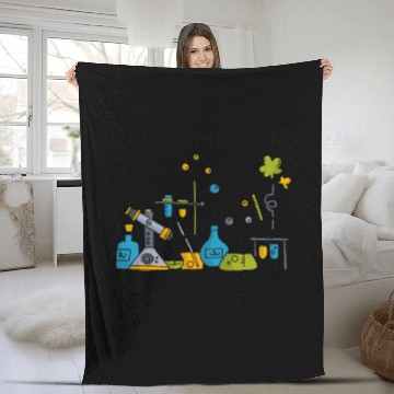 Discover Chemistry Chemist Alchemists Alchemy Chemical Fleece Blankets