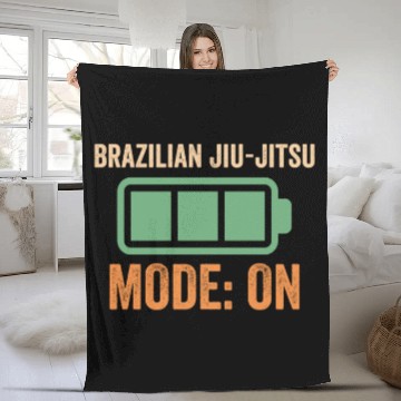 Discover Brazilian Jiu-jitsu Mode On, Battery Design Fleece Blankets