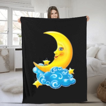 Discover dessin de croissant de lune Fleece Blankets