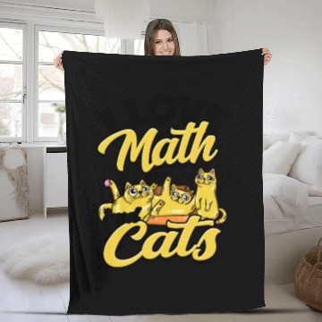Discover I love math and cats - cats Fleece Blankets