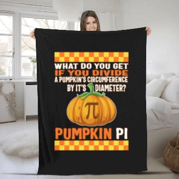 Discover Halloween Math Teacher Fleece Blankets, Pumpkin Pi Division