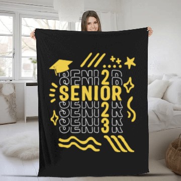 Discover Graduation Fleece Blankets, Senior Class Of 2023 Gift End