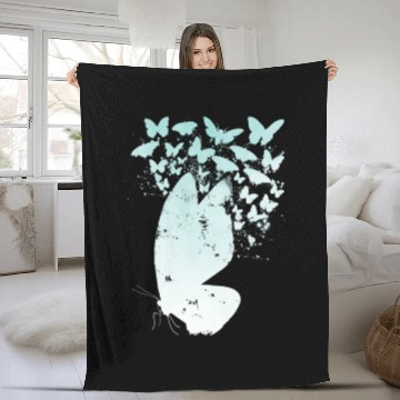 Discover Pastel Butterfly Lover Fleece Blankets