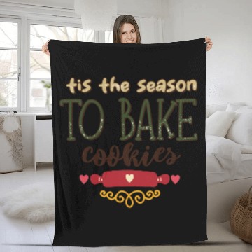 Discover Tis the Season to Bake Cookies Fleece Blankets