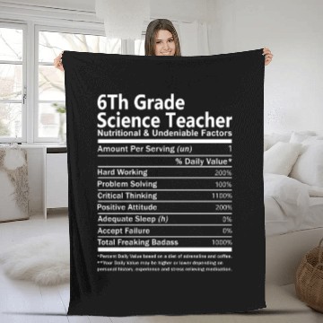 Discover 6Th Grade Science Teacher Fleece Blankets - Nutritional An