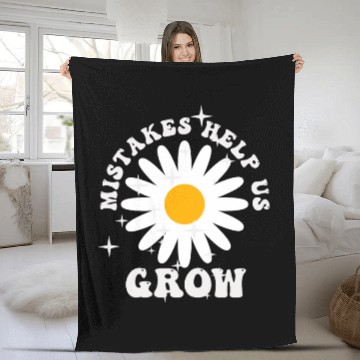 Discover Mistakes Help Us Grow Back To School Motivational Fleece Blankets