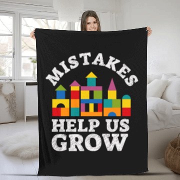 Discover Mistakes Help Us Grow Back To School Motivational Fleece Blankets