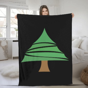 Discover Christmas tree Fleece Blankets