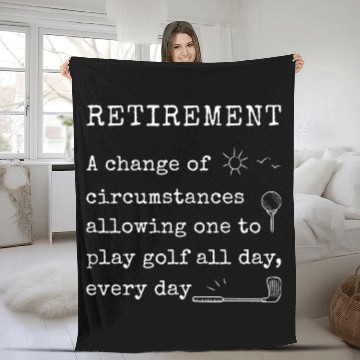 Discover Retirement Plan Golf Golfer Fleece Blankets