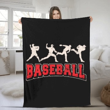 Discover Baseball Pitcher Baseball Pitching Closer Relief B Fleece Blankets