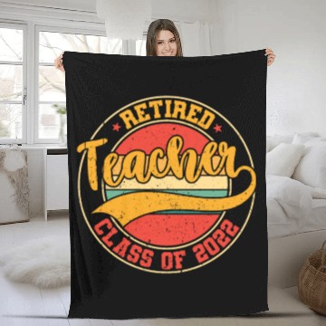 Discover Retired Teacher Class Of 2022 Fleece Blankets