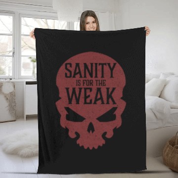 Discover Demon Skull Sanity is for the Weak Fleece Blankets