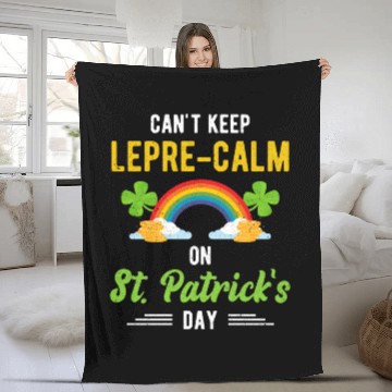 Discover Funny St. Paddy Shenanigans Can't Keep Lepre-Calm Fleece Blankets