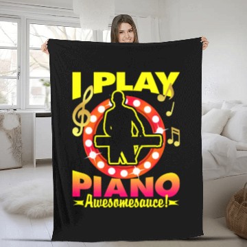 Discover I Play Piano Fleece Blankets