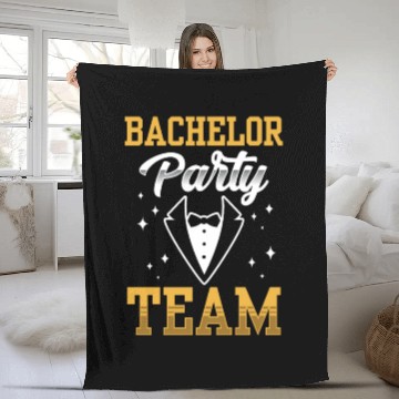Discover Bachelor Party Team Bride Groom Fleece Blankets