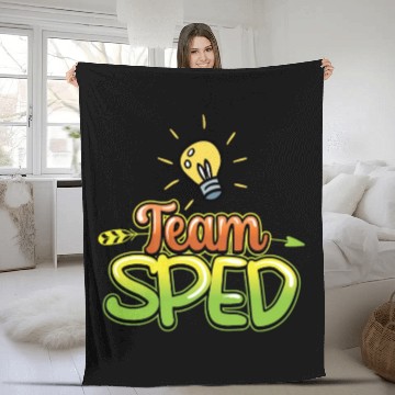 Discover Team Sped Awareness Special Education Teacher Fleece Blankets