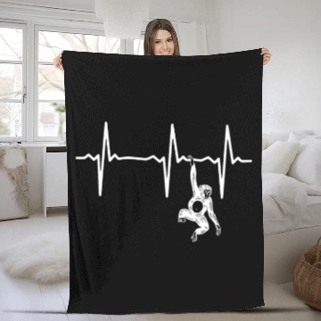 Discover Chimpanzee Orangutan Monkey Heartbeat Monkey Fleece Blankets