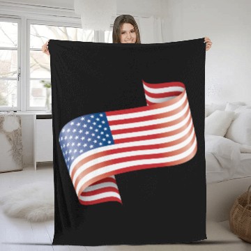 Discover America USA Flag Flag Fleece Blankets