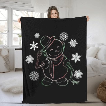 Discover Snowman Fleece Blankets