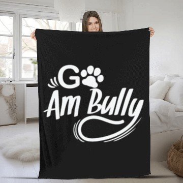 Discover Go Am Bully Bulldog Pet Dog breed Fleece Blankets
