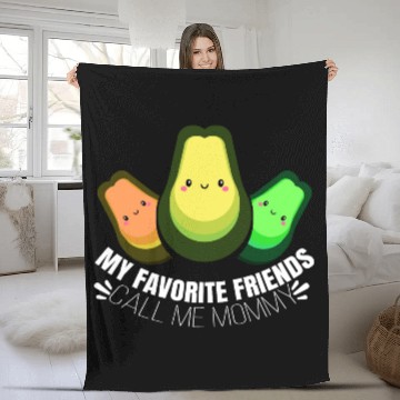 Discover Humorous Avocado Of Mommies Quote Fleece Blankets