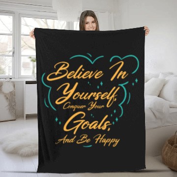 Discover Goal Life Quotes Happy Positive Message Fleece Blankets