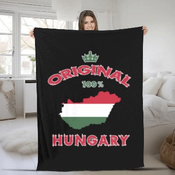 Discover Hungary original 100% flag design Fleece Blankets