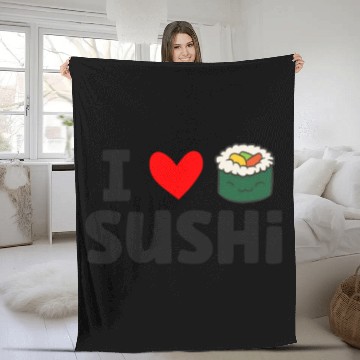 Discover I Love Sushi Love Sushi Rolls Fleece Blankets