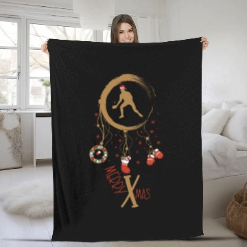 Discover Winter dreamcatcher Christmas Table tennis Fleece Blankets