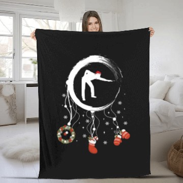 Discover Winter dreamcatcher Christmas Billiards Fleece Blankets