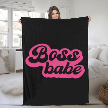 Discover Boss Babe Aesthetic Women Power Feminism Fleece Blankets