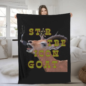 Discover The Goat 1 Fleece Blankets