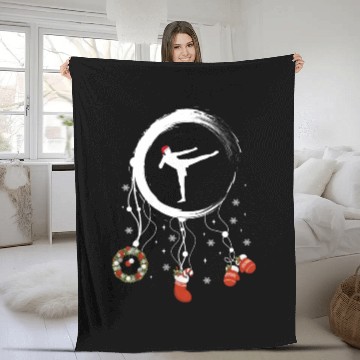 Discover Winter dreamcatcher Christmas Karate Fleece Blankets