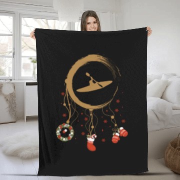 Discover Winter dreamcatcher Christmas Kayak Fleece Blankets