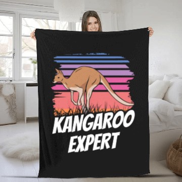 Discover Kangaroo Expert Australia Lover Kangaroos Animal Fleece Blankets