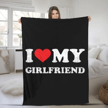 Discover I Heart My Girlfriend Apparel I Love My GF Fleece Blankets
