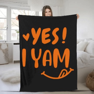 Discover I yam my sweet potato for matching couple Fleece Blankets