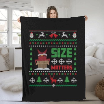 Discover Santa Claus in the Chimney Ugly Christmas Fleece Blankets