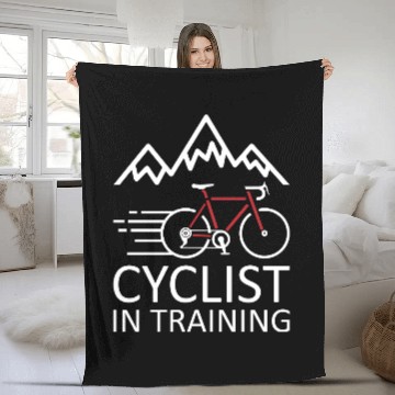 Discover Cycling In Training Fleece Blankets
