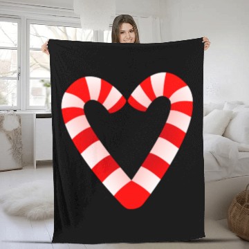 Discover Candy Cane Hearts Fleece Blankets Christmas Xmas Holidays