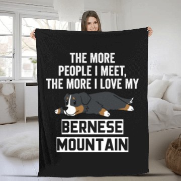 Discover The More I Love My Bernese Mountain Dog Fleece Blankets