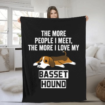 Discover The More I Love My Basset Hound Fleece Blankets