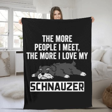 Discover The More I Love My Schnauzer Fleece Blankets