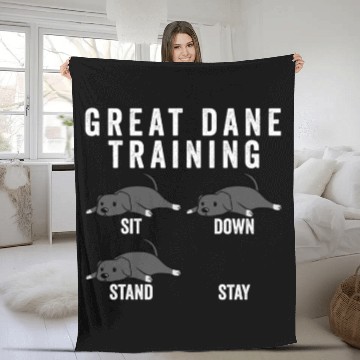 Discover Great Dane Training Fleece Blankets