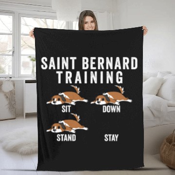 Discover Saint Bernard Training Fleece Blankets