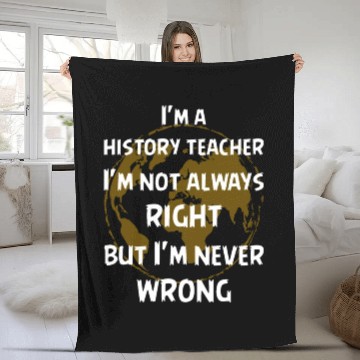 Discover I'm a history teacher Fleece Blankets