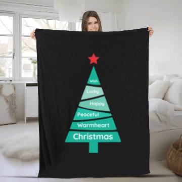 Discover Minimalist Jungle Green Christmas Pine Fleece Blankets