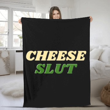 Discover CHEESE SLUT Fleece Blankets