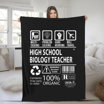 Discover High School Biology Teacher Fleece Blankets - Multitasking